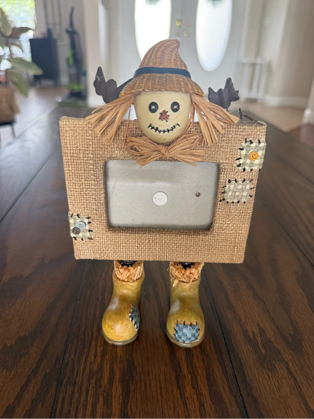 Rustic Scarecrow Picture Frame Fall Harvest Farmhouse Decor